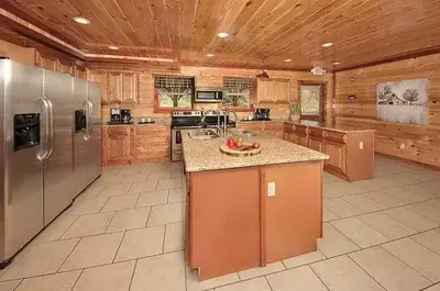 full kitchen inside a Smoky Mountain cabin