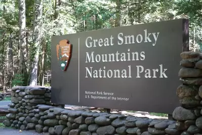 Great Smoky Mountains National Park sign 