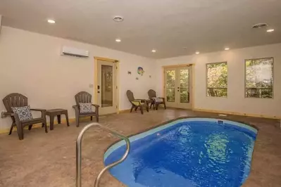 indoor pool in cabin 