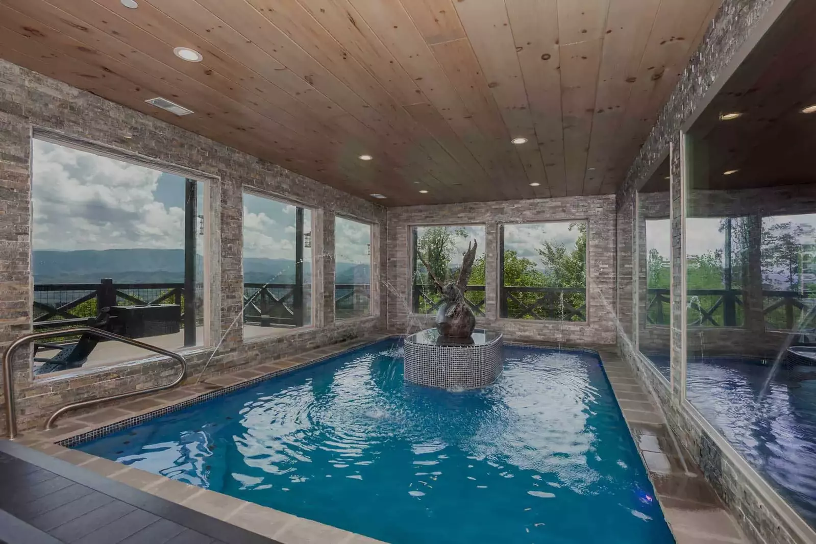 swimming pool in Smoky Mountain cabin