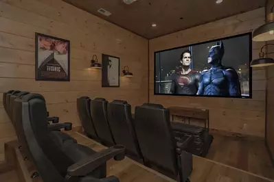 cabin with theater room